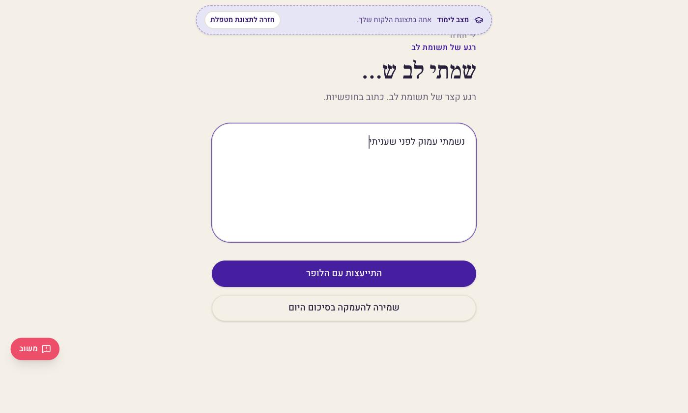 מסך שמתי לב